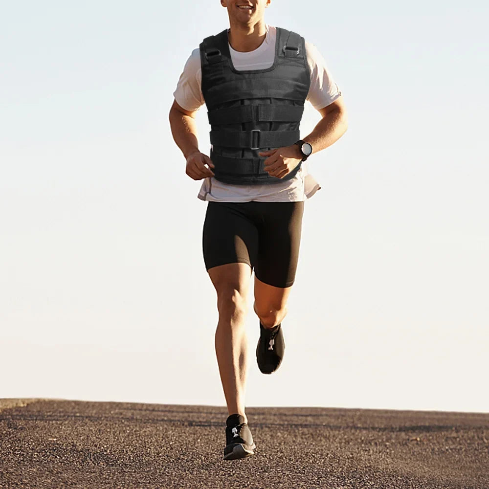 Cloth Weight Training Loading Weight Adjustable Weighted 50kg Vest Max. Oxford (Empty) Jacket Strength Load moobody Exercise