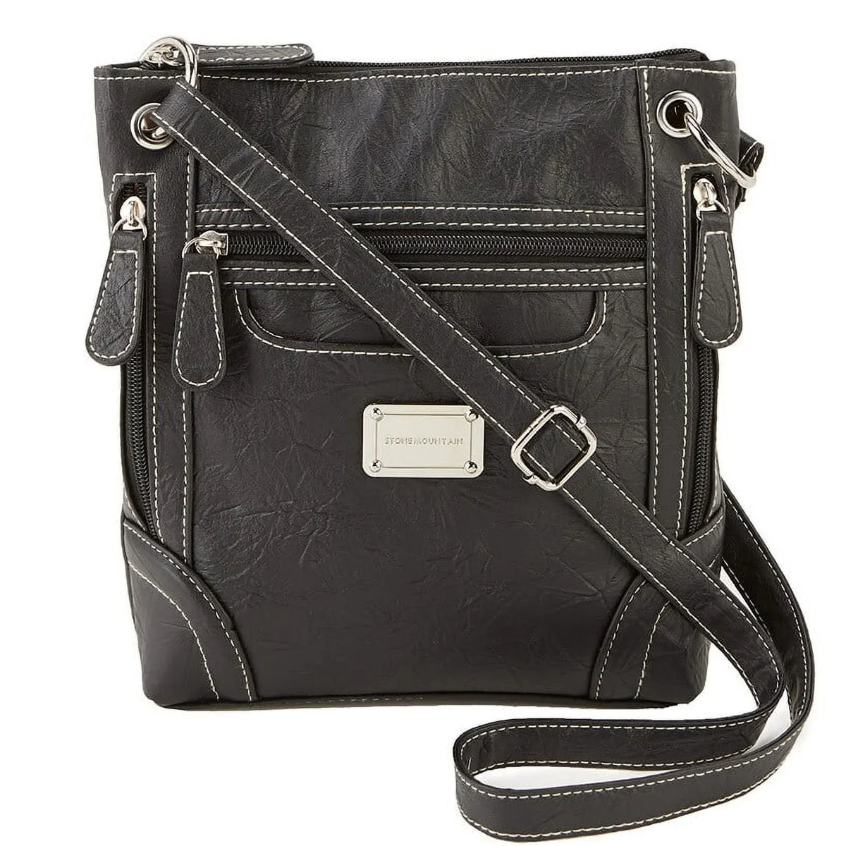 Crossbody Mountain Stone Black Bags - Large