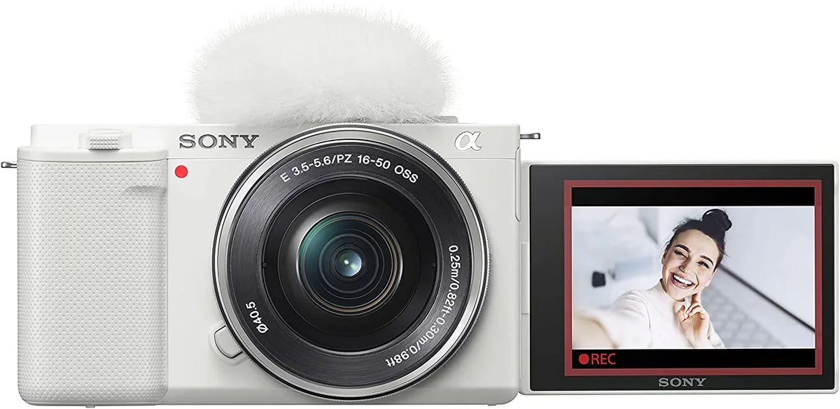 Lens - Interchangeable Camera Alpha - ZV-E10 Sony Vlog Mirrorless Kit ILCZVE10LW White APS-C
