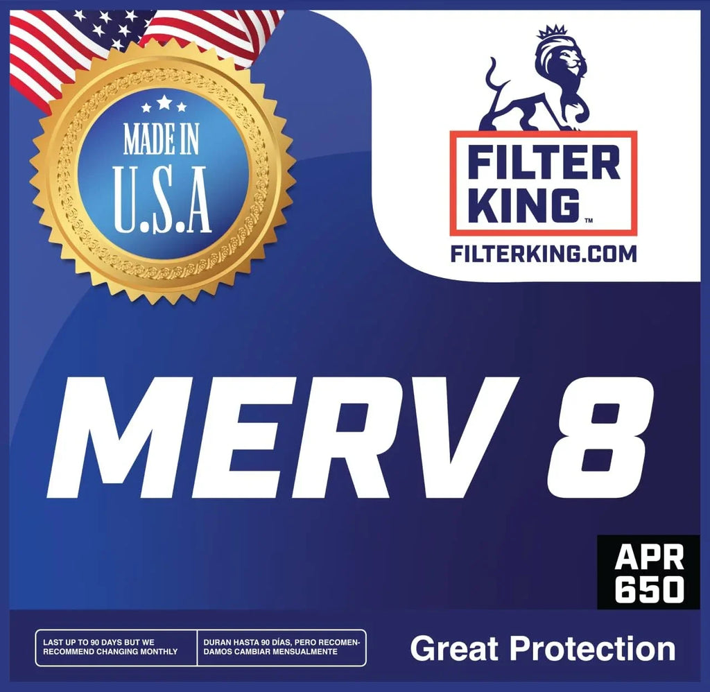 33x15.5x1 HVAC | King Size: | MADE 4-PACK | 8 Filter Pleated Furnace 33 | Air IN x 15.5 MERV x .75" USA Filters Filter A/C Actual