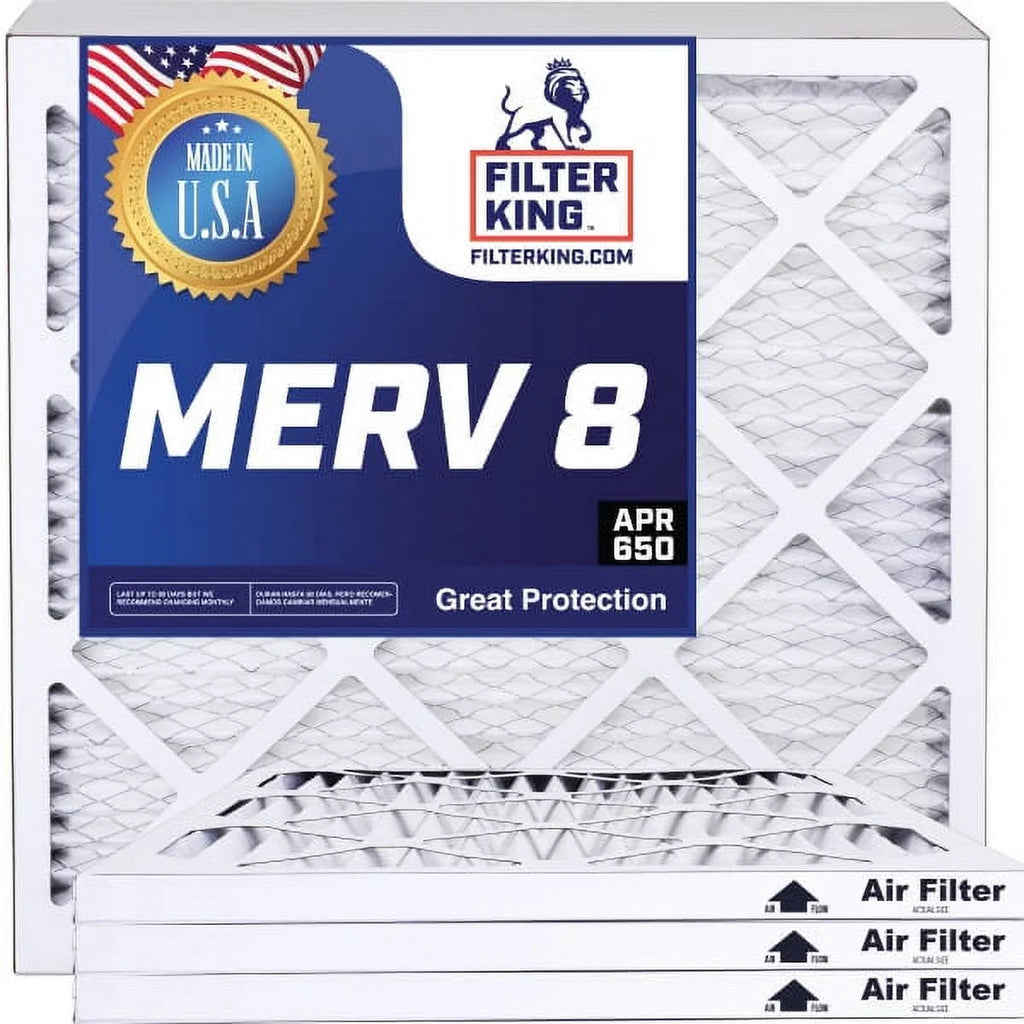 33x15.5x1 HVAC | King Size: | MADE 4-PACK | 8 Filter Pleated Furnace 33 | Air IN x 15.5 MERV x .75" USA Filters Filter A/C Actual