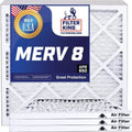 33x15.5x1 HVAC | King Size: | MADE 4-PACK | 8 Filter Pleated Furnace 33 | Air IN x 15.5 MERV x .75" USA Filters Filter A/C Actual