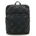 Pre-Owned Travel Old Black Rucksack Line CHANEL Daypack (Good) Nylon Backpack Chanel Jacquard